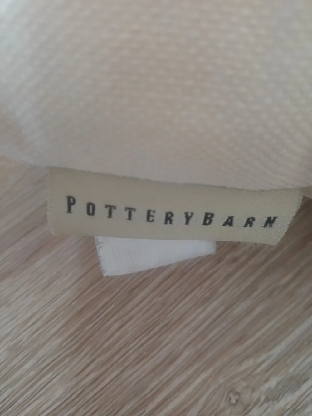 Pottery Barn Beige Cream Typewriter Accent Pillow Paris Sentiment Print 12 x 12